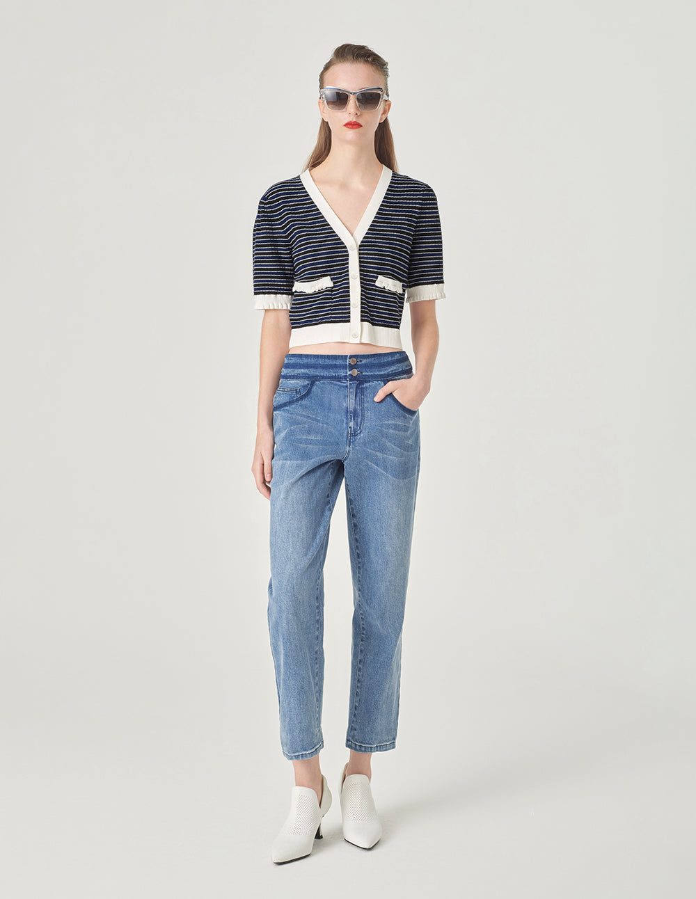 MARYLING Denim Split Jeans