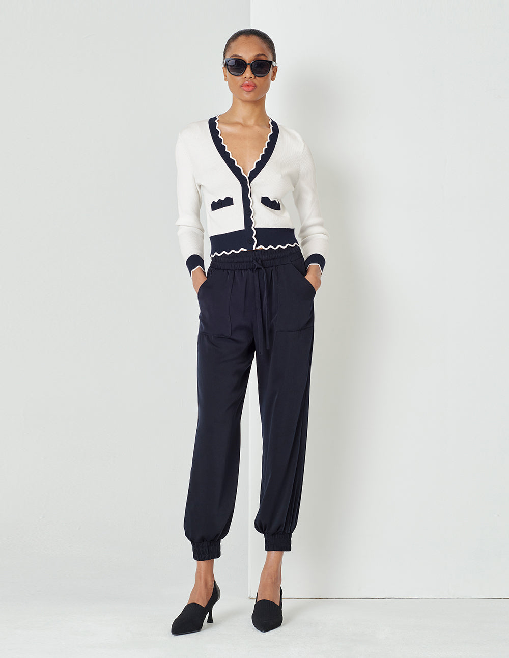 MARYLING Midnight Blue Loose-Fit Jogging Pants