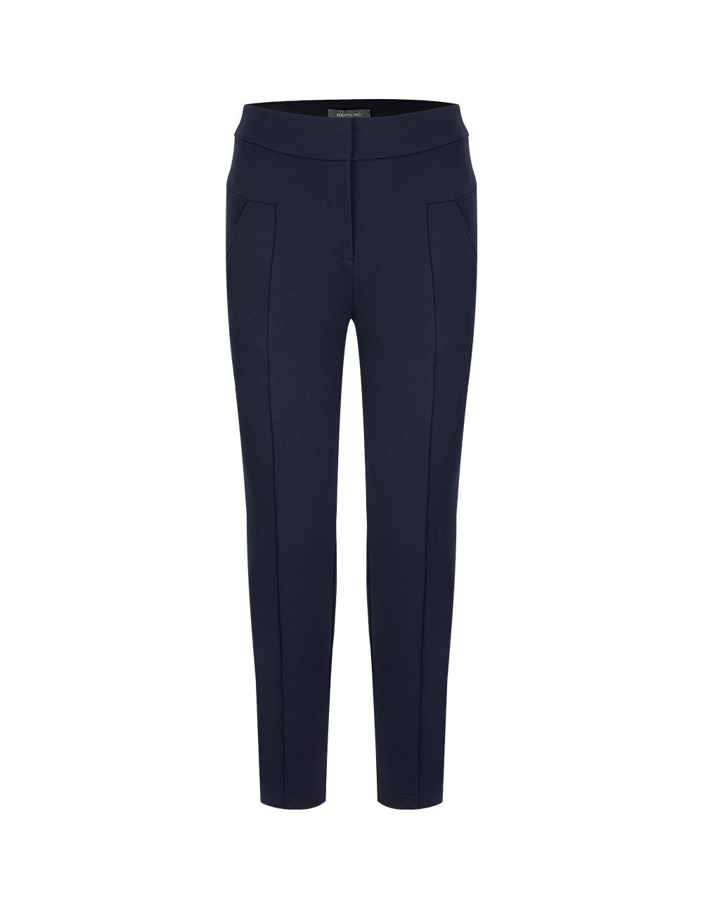 MARYLING Dark Blue Classic Fit Stretch Pants