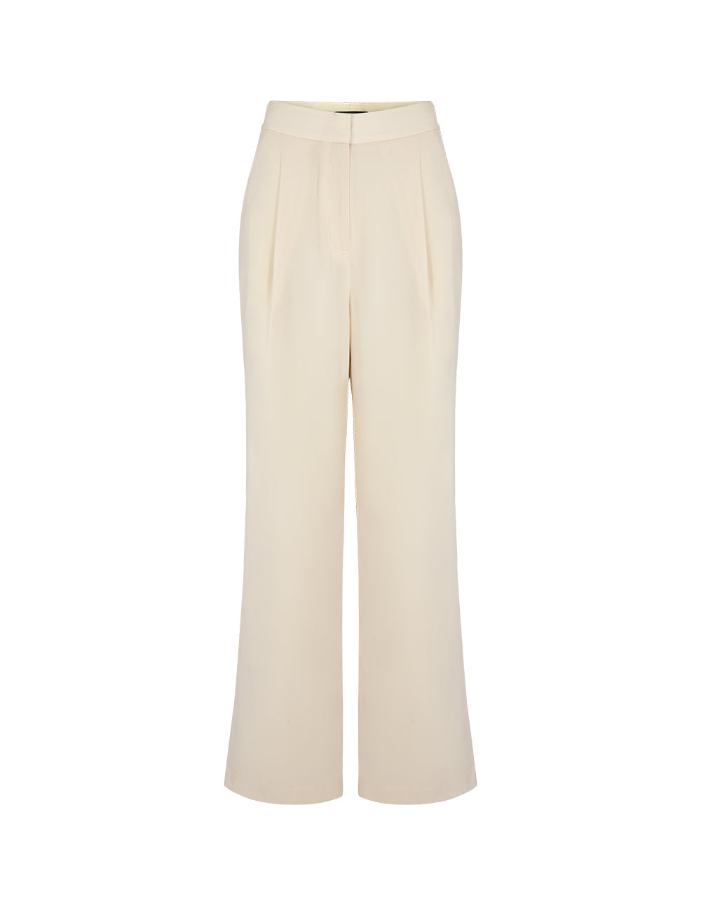 MARYLING Cream Yellow Mid Waist Wide Leg Pants