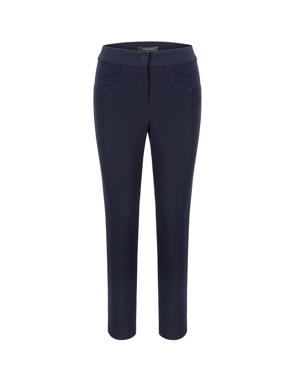 MARYLING Midnight Blue Classic Elastic Slim Pants