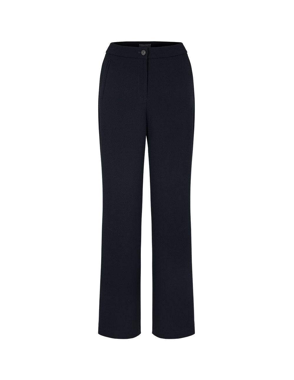 MARYLING Ice Blue Draped Straight Suit Pants