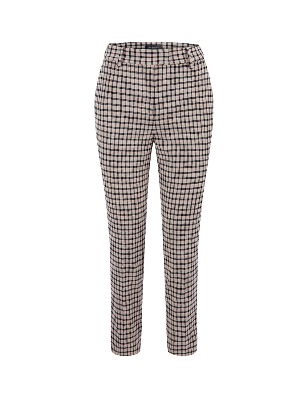MARYLING Black and pink plaid houndstooth nine-point suit pants