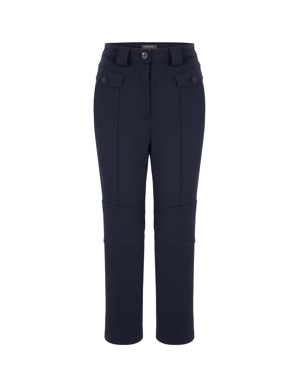 MARYLING Dark Blue Straight Leg Cropped Pants