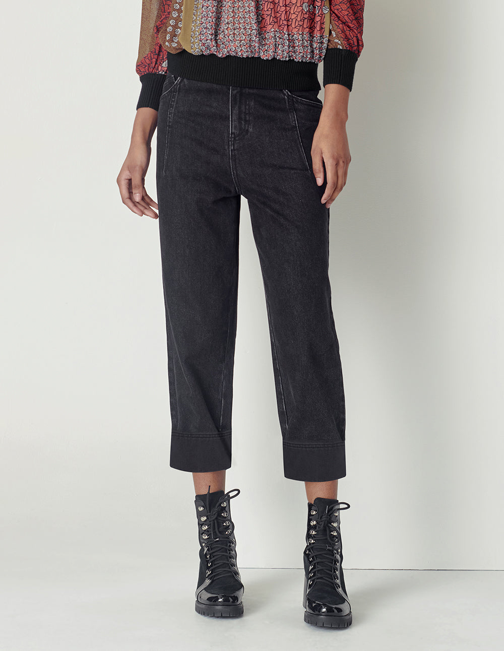 MARYLING black slim tapered jeans
