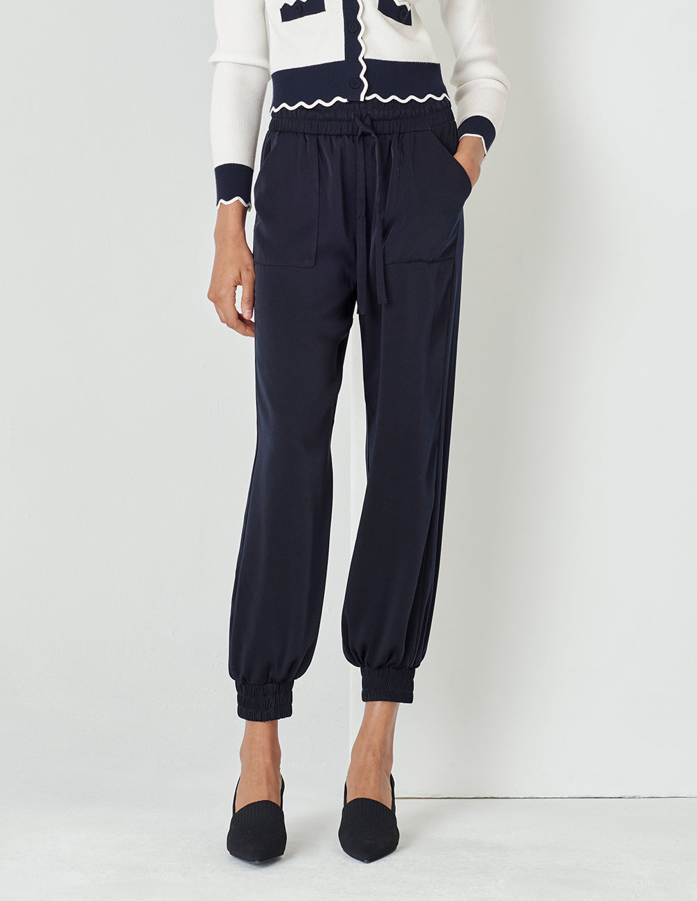 MARYLING Midnight Blue Loose-Fit Jogging Pants