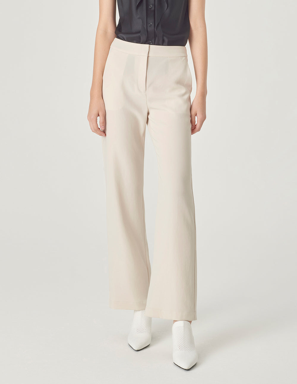 MARYLING Beige Straight-Leg Suit Pants