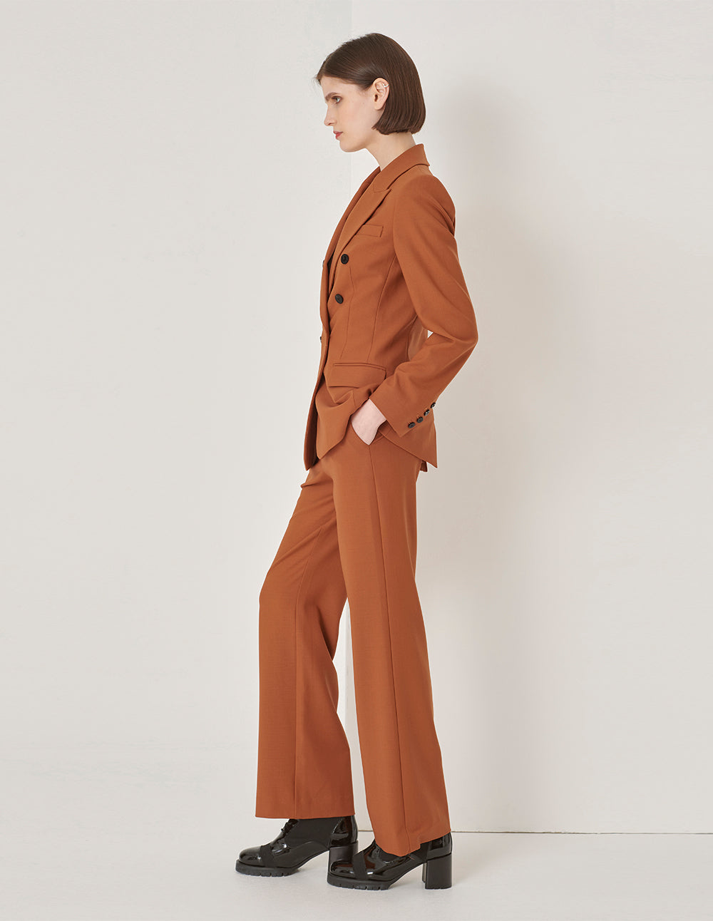 MARYLING Maple Orange Straight Leg Trousers