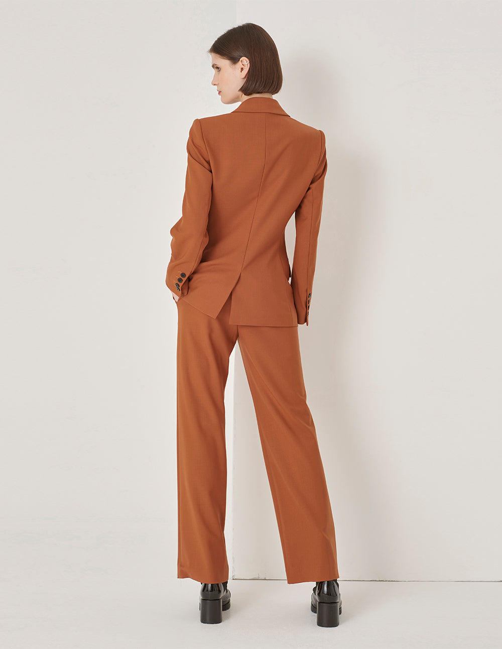 MARYLING Maple Orange Straight Leg Trousers