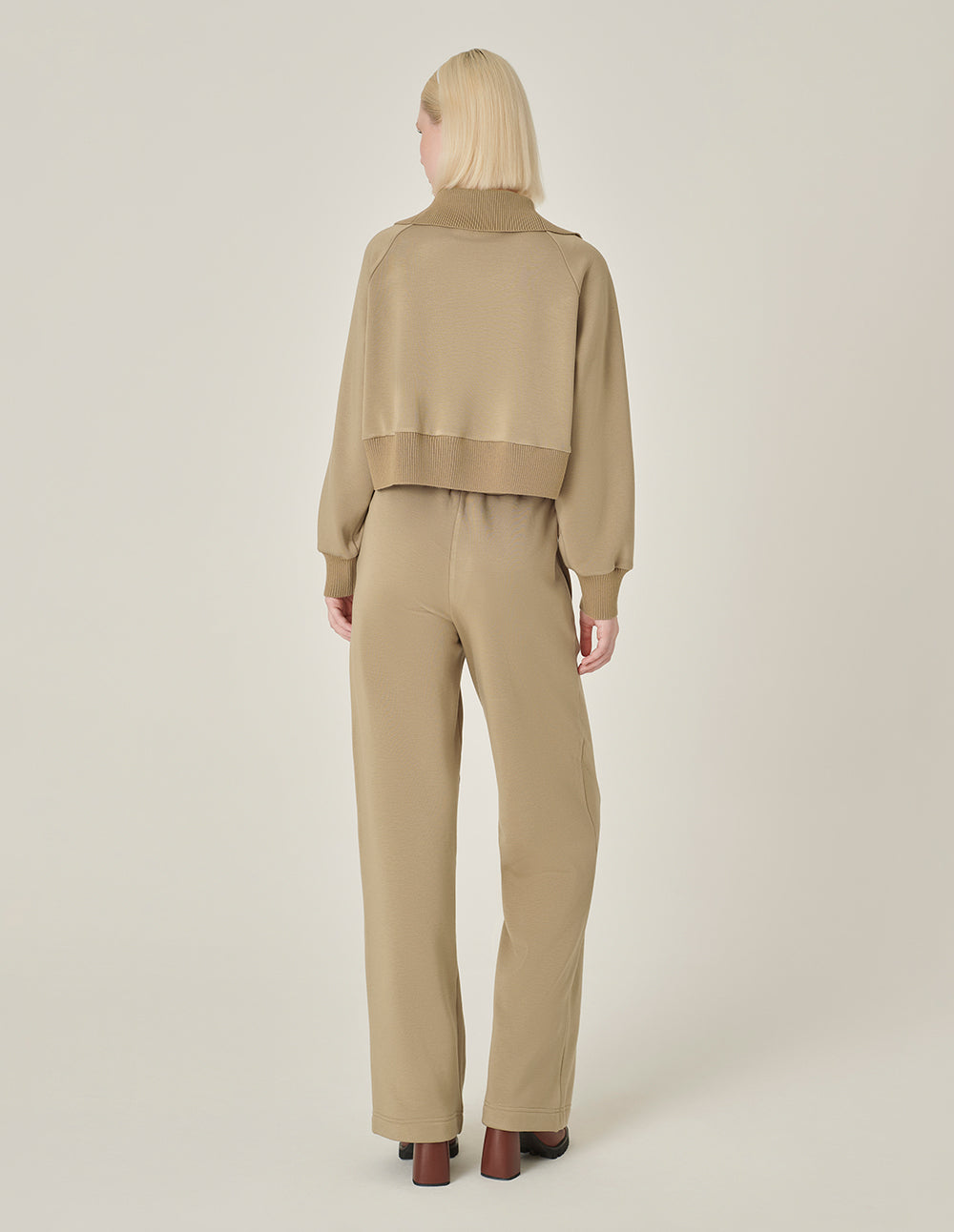 MARYLING Camel Loose Straight Trousers