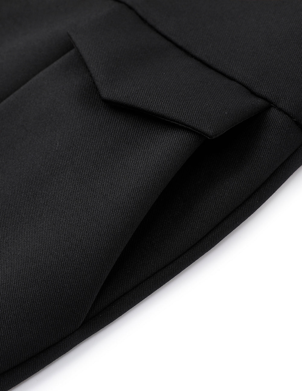 MARYLING Black Wide-Waisted Decorative Slim Fit Stretch Pants